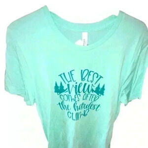 Bella and Canvas medium mint green graphic t shirt. NWT. Unisex‎ sizing